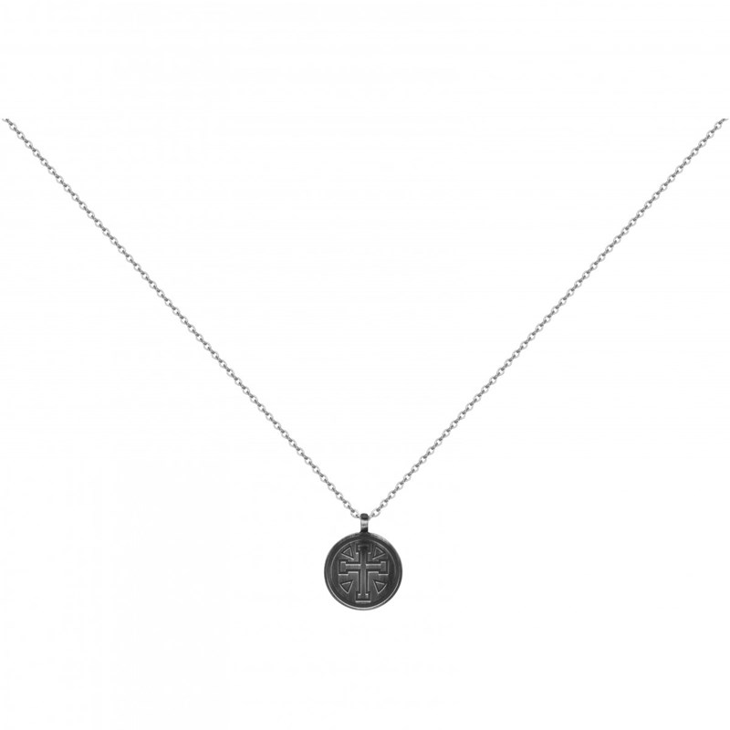 Collier mono-motif james en pvd