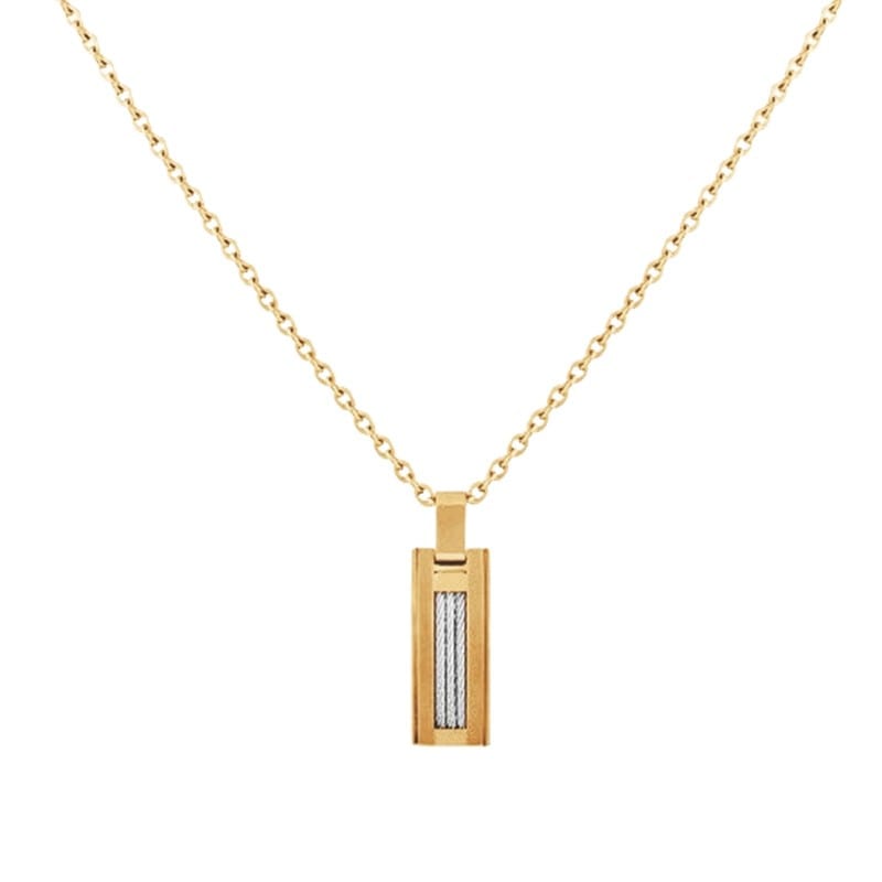 Phébus Bijoux - Plaque sur chaîne sasha en acier 316l