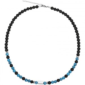 Collier semi-rigide marius en acier 316l avec turquoise bleu turquoise