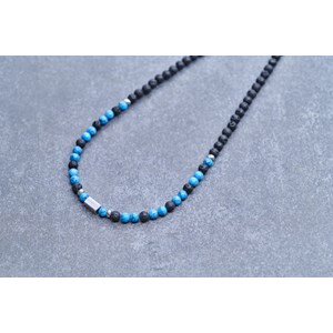 Collier semi-rigide marius en acier 316l avec turquoise bleu turquoise