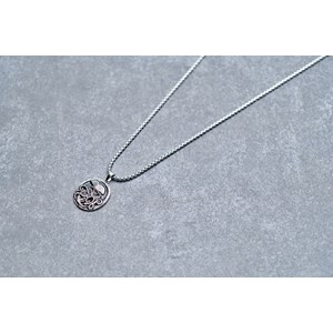 Collier mono-motif luke en acier