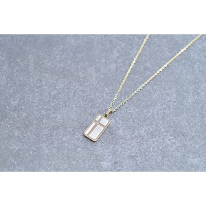 Collier mono-motif cesar en acier 316l avec diamant blanc