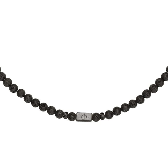 Coll. Semi-rigide abel en acier 316l avec lave noir