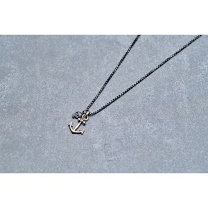 Collier multi-motifs ancre en acier