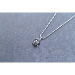 Collier mono-motif buddha en acier 316l