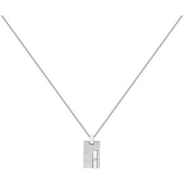 Coll. Mono-motif balthazar en acier 316l avec diamant blanc