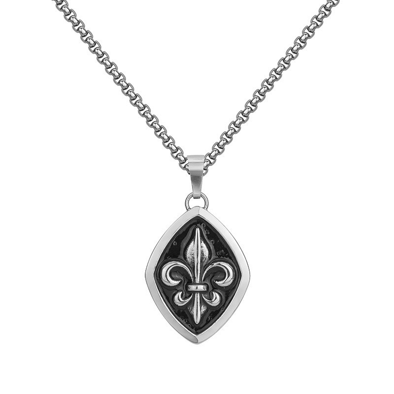Coll. Mono-motif fleur de lys en acier 316l