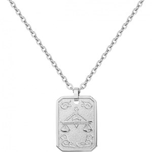 Collier zodiaque balance argent en acier 316l
