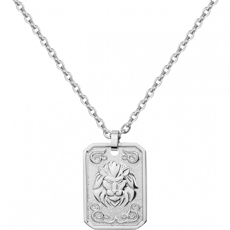 Phébus Bijoux - Collier zodiaque lion argent en acier 316l