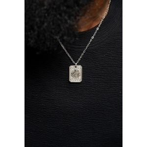 Collier zodiaque lion argent en acier 316l