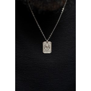 Collier zodiaque vierge argent en acier 316l
