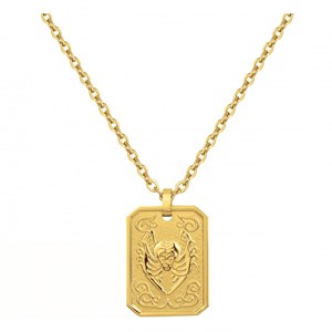 Collier zodiaque vierge doré en acier 316l