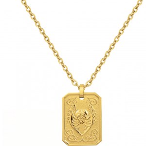Collier zodiaque vierge doré en acier 316l