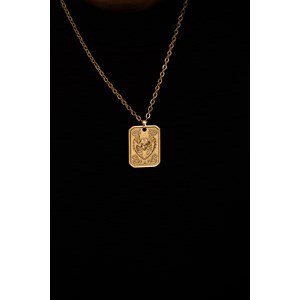 Collier zodiaque vierge doré en acier 316l