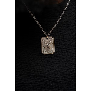 Collier zodiaque sagittaire argent en acier 316l