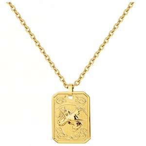 Collier zodiaque sagittaire doré en acier 316l