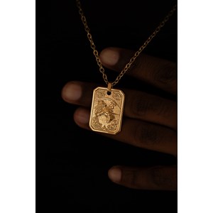 Collier zodiaque sagittaire doré en acier 316l