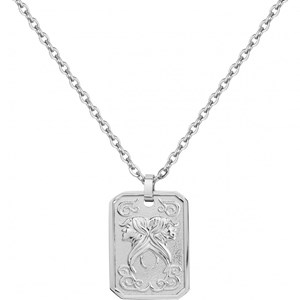 Collier zodiaque gémeaux argent en acier 316l