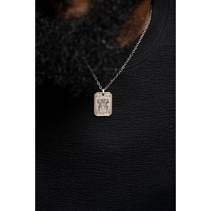 Collier zodiaque gémeaux argent en acier 316l