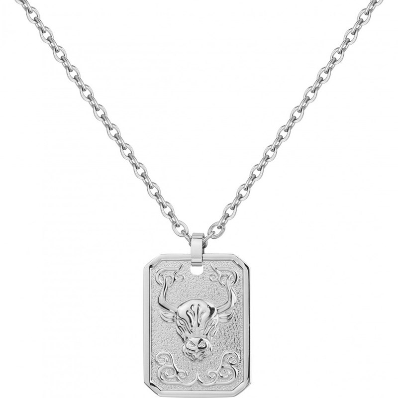 Phébus Bijoux - Collier zodiaque taureau argent en acier 316l