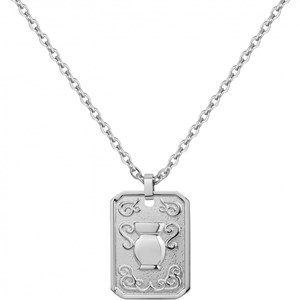 Collier zodiaque verseau argent en acier 316l