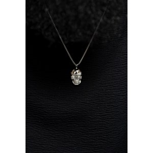 Coll. Mono-motif tête de mort argent en acier 316l