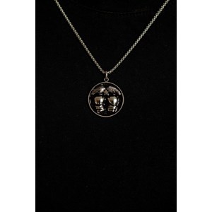 Coll. Mono-motif médaille boxe argent en acier 316l