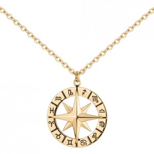 Collier zodiaque doré en acier