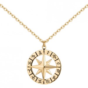 Collier zodiaque doré en acier