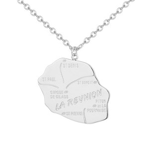 Collier la réunion argent en acier