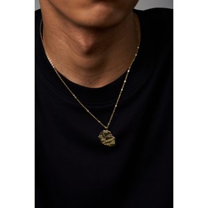 Collier la réunion doré en acier