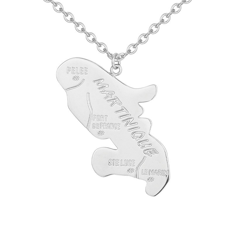 Phébus Bijoux - Collier martinique argent en acier