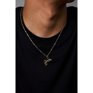 Collier guadeloupe doré en acier