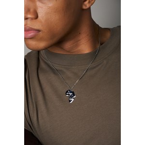 Collier afrique argent en acier