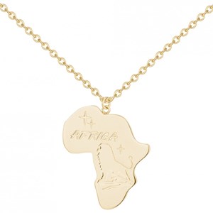 Collier afrique doré en acier