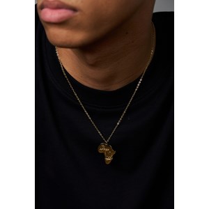Collier afrique doré en acier