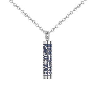Collier tiki bleu en acier