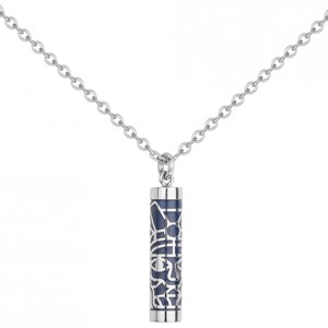 Collier tiki bleu en acier
