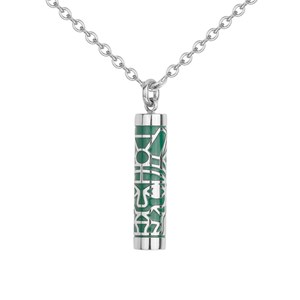 Collier tiki vert en acier