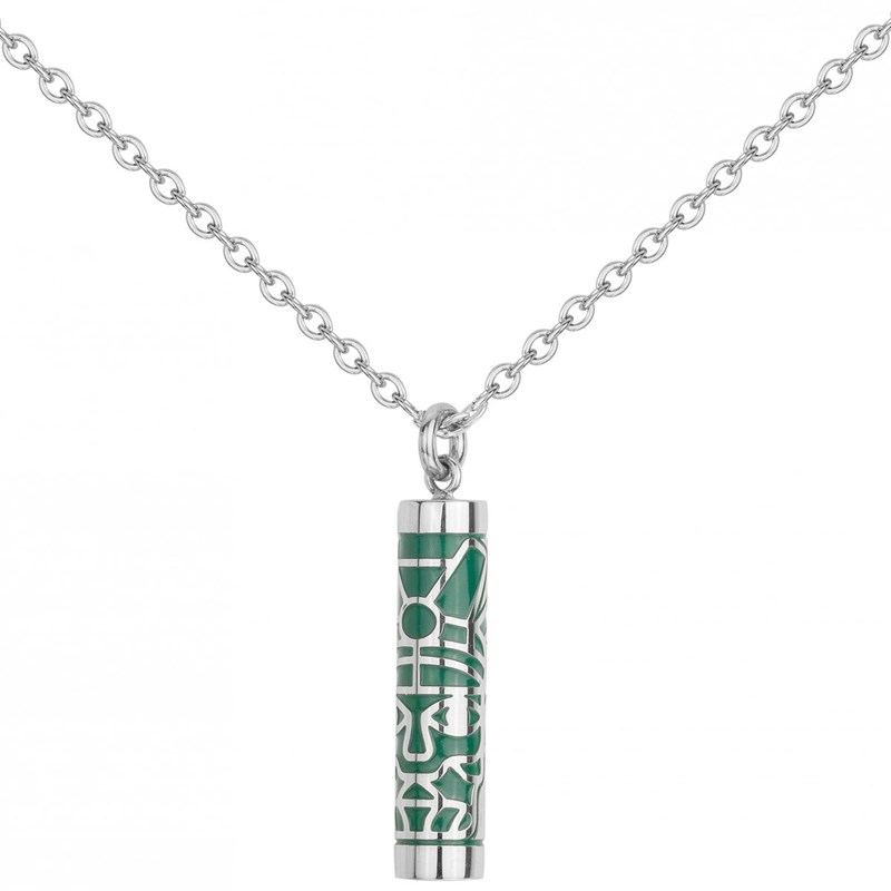 Collier tiki vert en acier