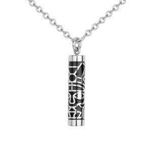 Collier tiki noir en acier