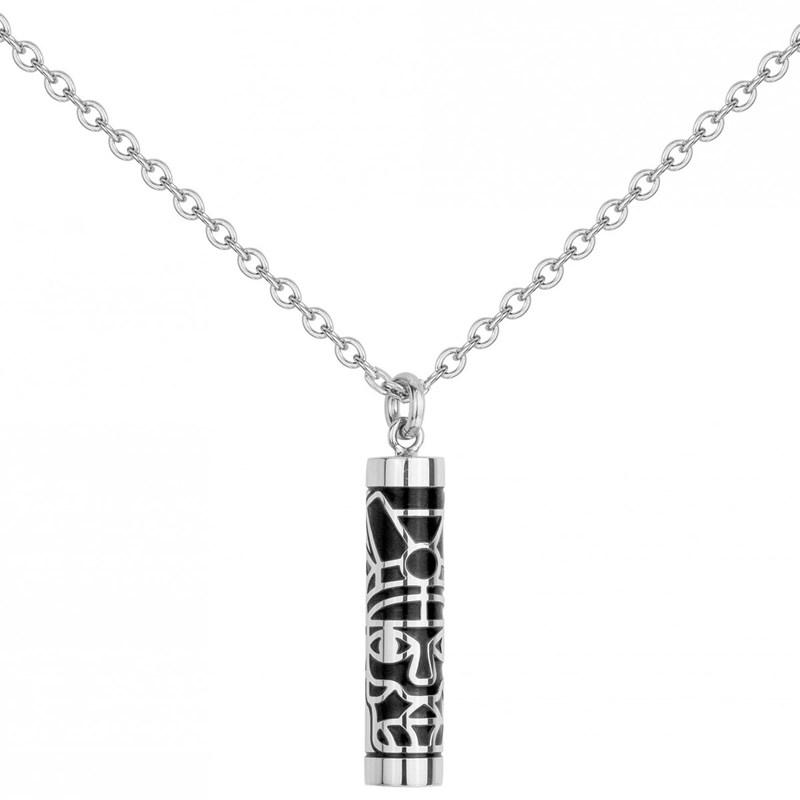 Collier tiki noir en acier