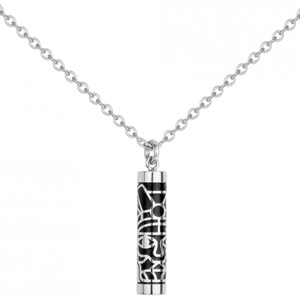Collier tiki noir en acier