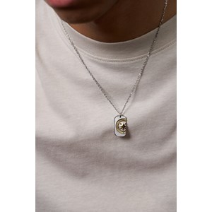 Collier médaille zodiaque en acier
