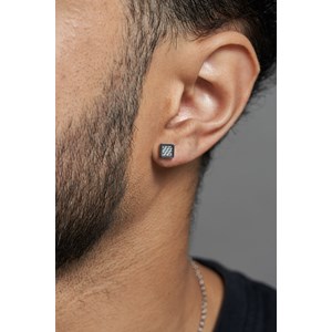 Boucles d'oreilles clous cédric en acier 316l