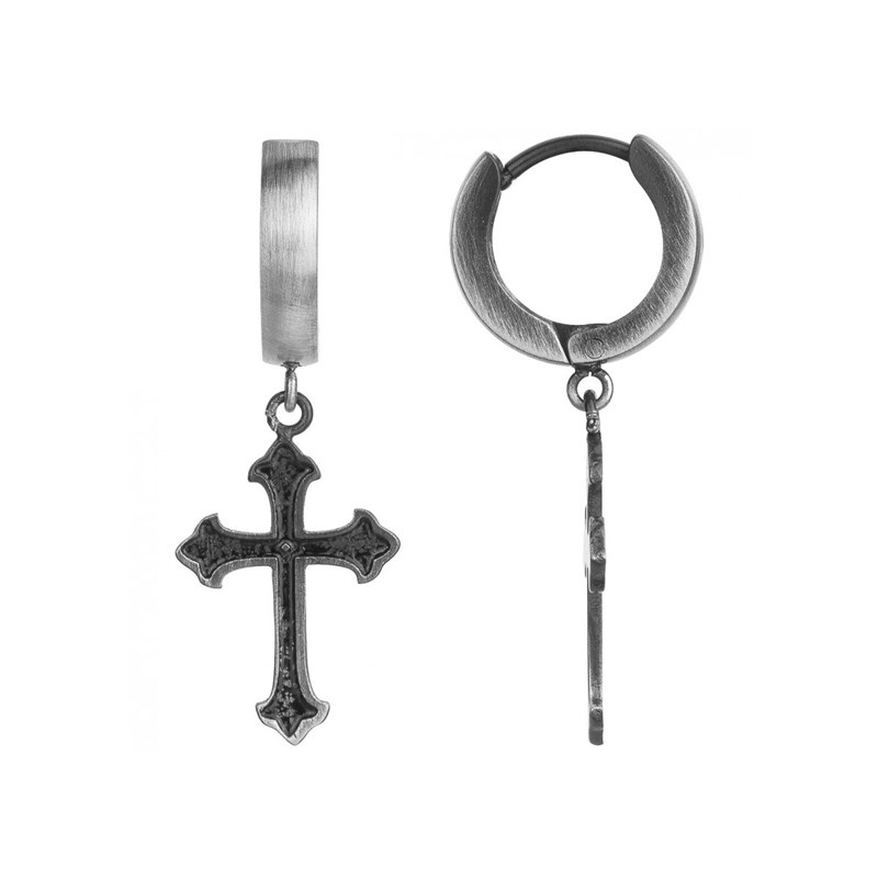 Phébus Bijoux - Créoles jin en acier 316l