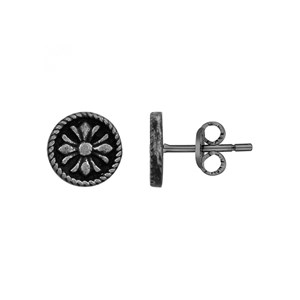 Boucles d'oreilles clous fleur en pvd