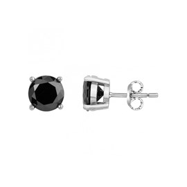 Boucles d'oreilles puces ryo en acier 316l avec oxyde de zirconium noir