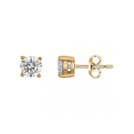 Boucles d'oreilles puces ryo en acier 316l avec oxyde de zirconium blanc