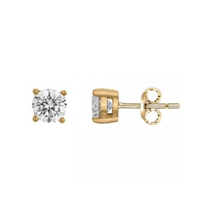 Boucles d'oreilles puces ryo en acier 316l avec oxyde de zirconium blanc